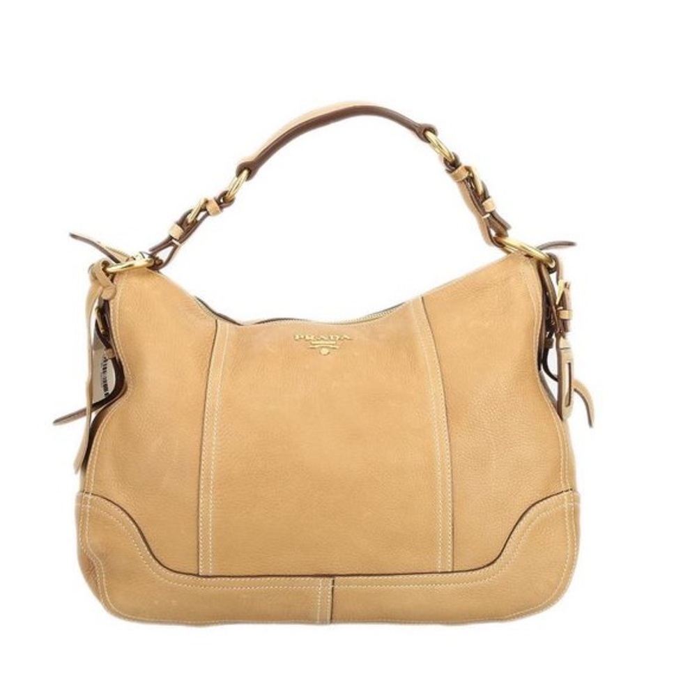 PRADA Cervo Deerskin Hobo - beige
